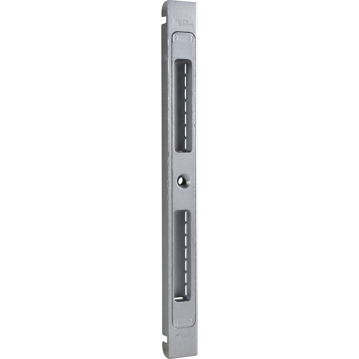 dormakaba Schließblech verstellbar SB/VAR einfräsbar 210x20x10mm silberfarbig