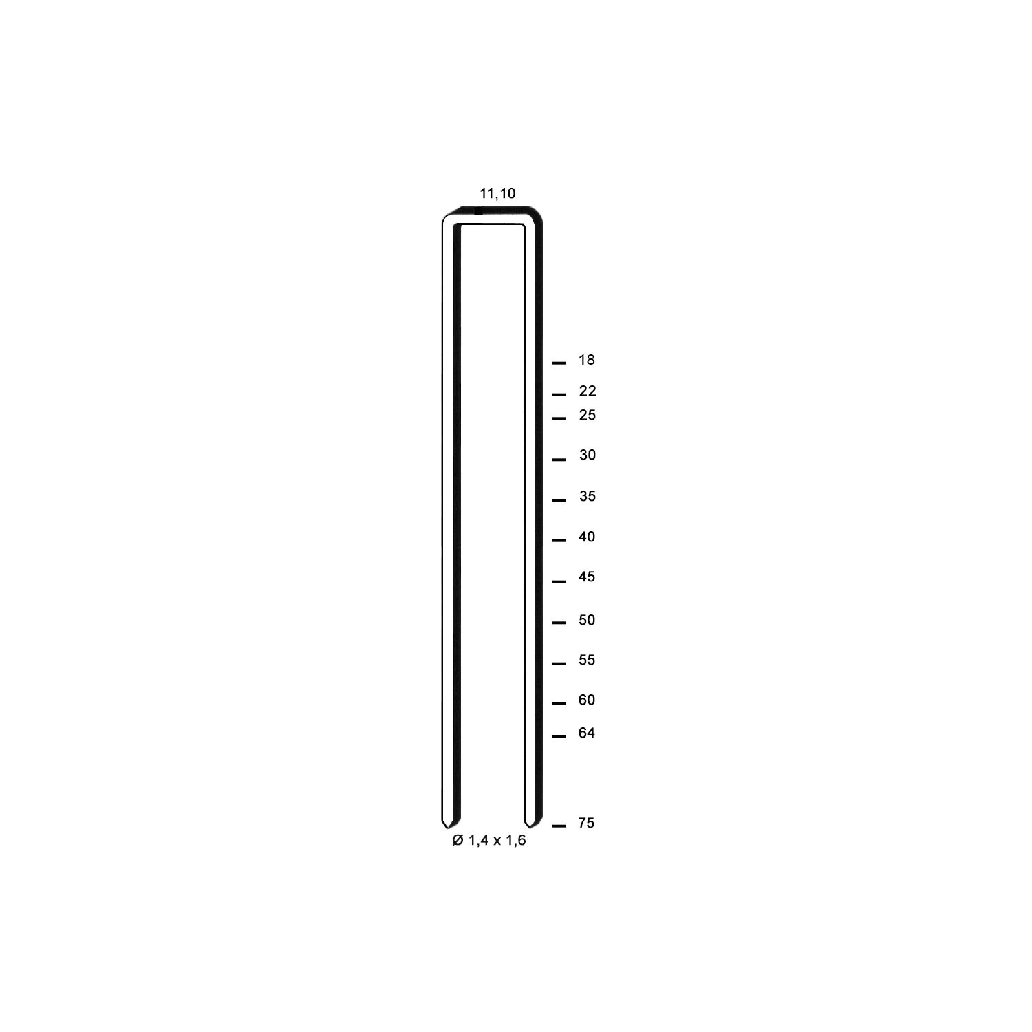 ALSAFIX Klammern Type Z 40 mm aus Stahldraht verzinkt (11100 Stück) (10 TS)