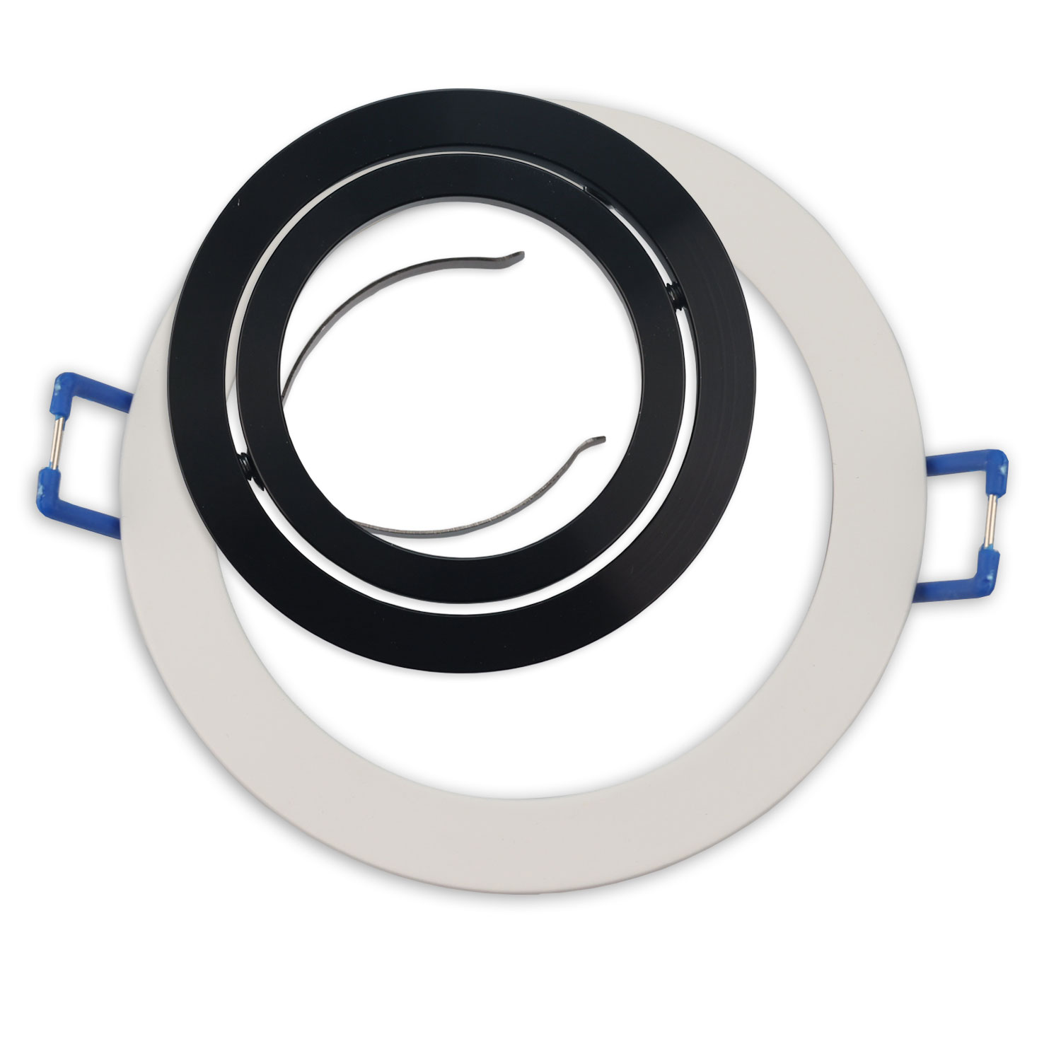 ISOLED Einbaurahmen rund Loch 80mm weiß + schwarz für GU10/MR16 Spots