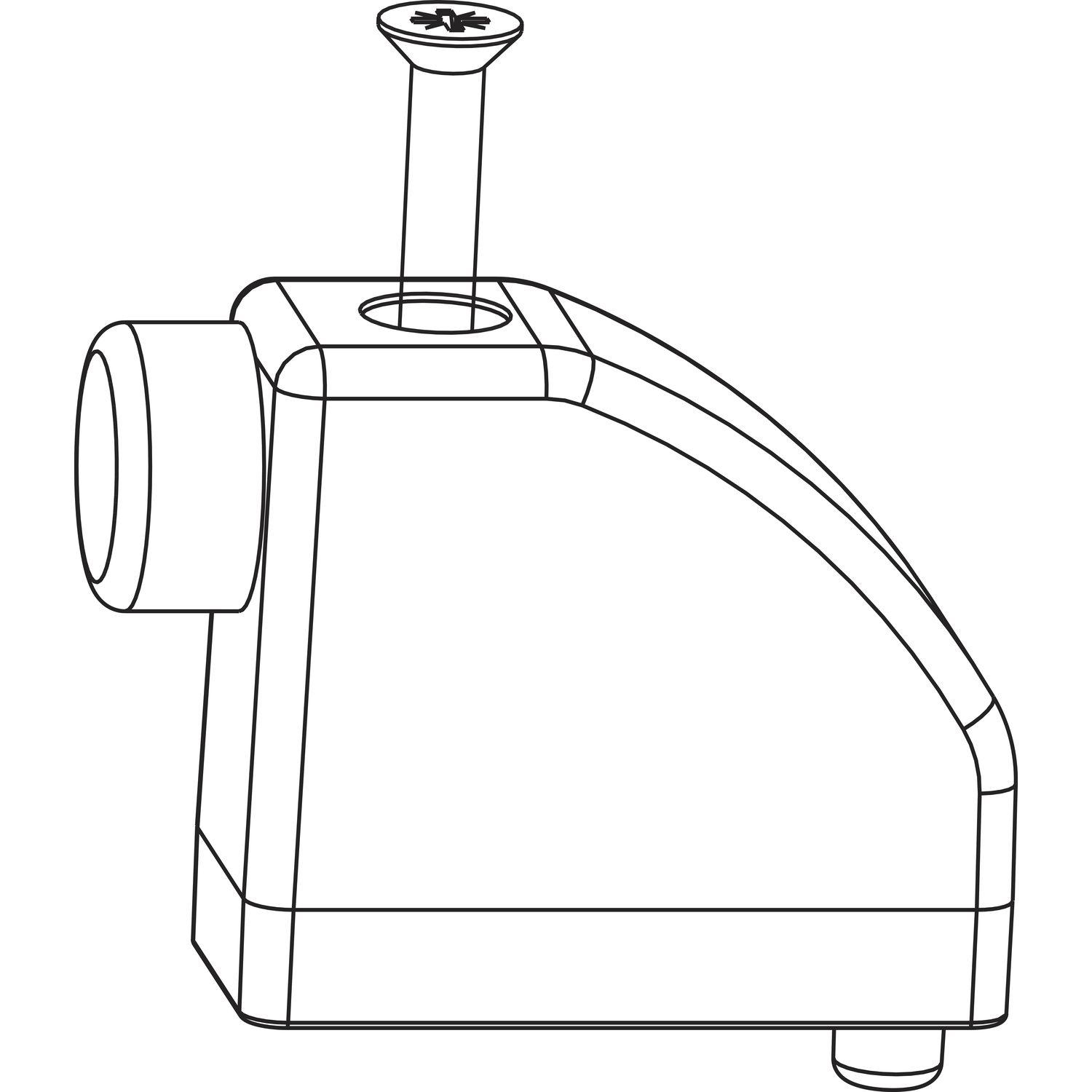 Maco #102945 HS Anschlagpuffer mit Schraube, Flügelabstand 28 mm, weiß (102945)