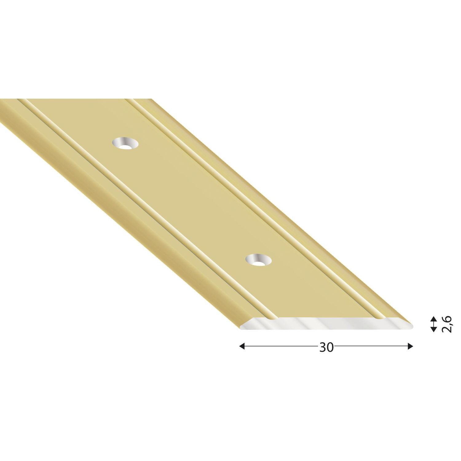 Kügele Abdeckprofil Alu sand eloxiert 30/1000 mm