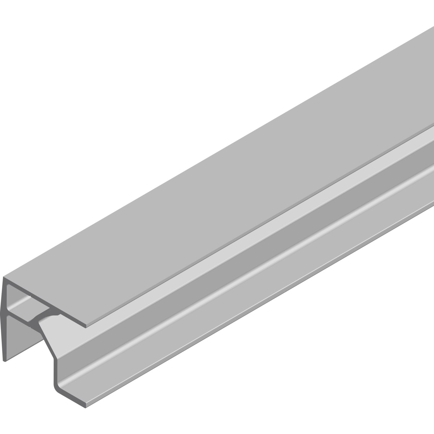 Cinetto PS23 Laufschiene oben 6100 mm auf Maß, Aluminium eloxiert (250 mm)