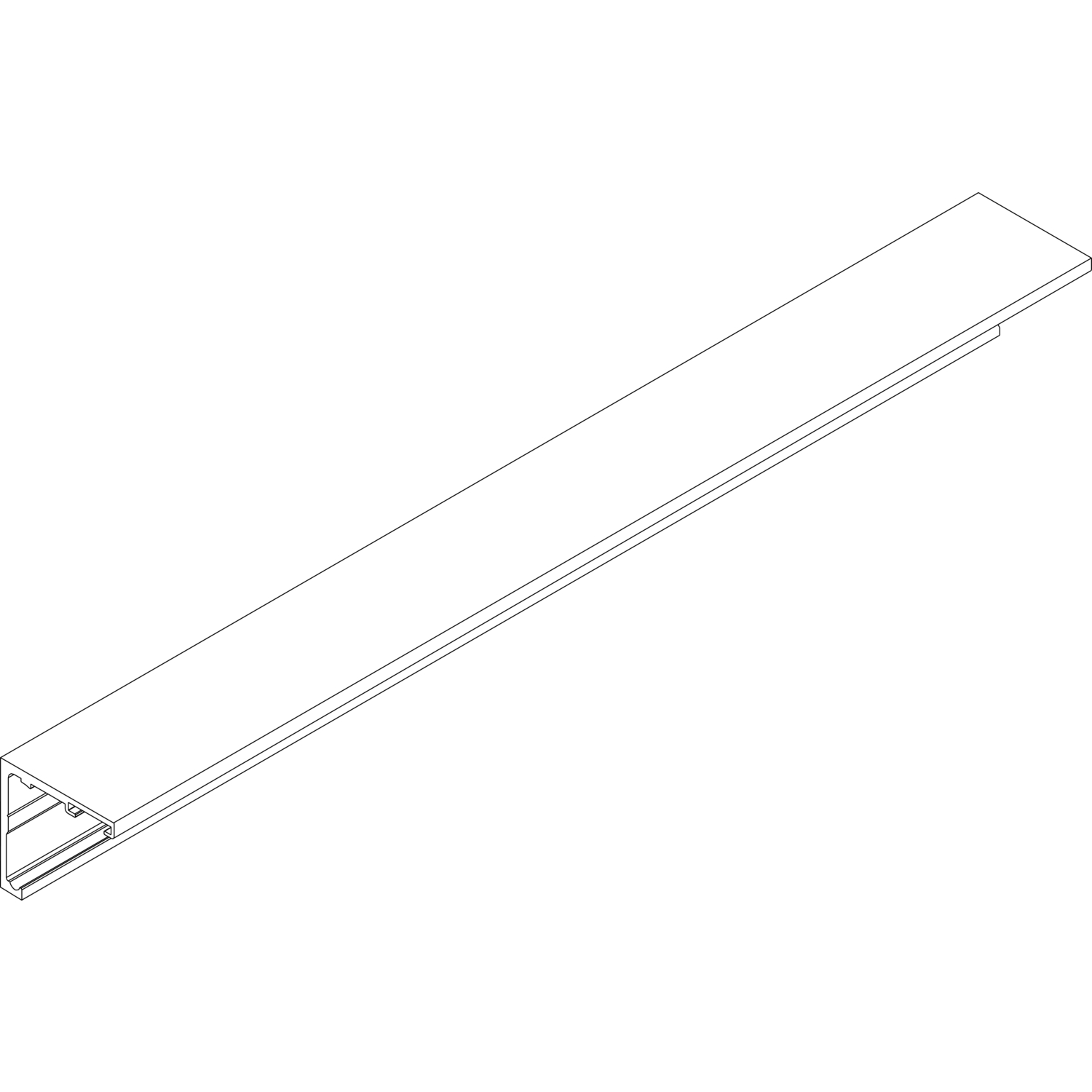 DORMA-Glas Muto 80 Laufschiene auf Maß Wandmontage Aluminium silber eloxiert (250 mm)