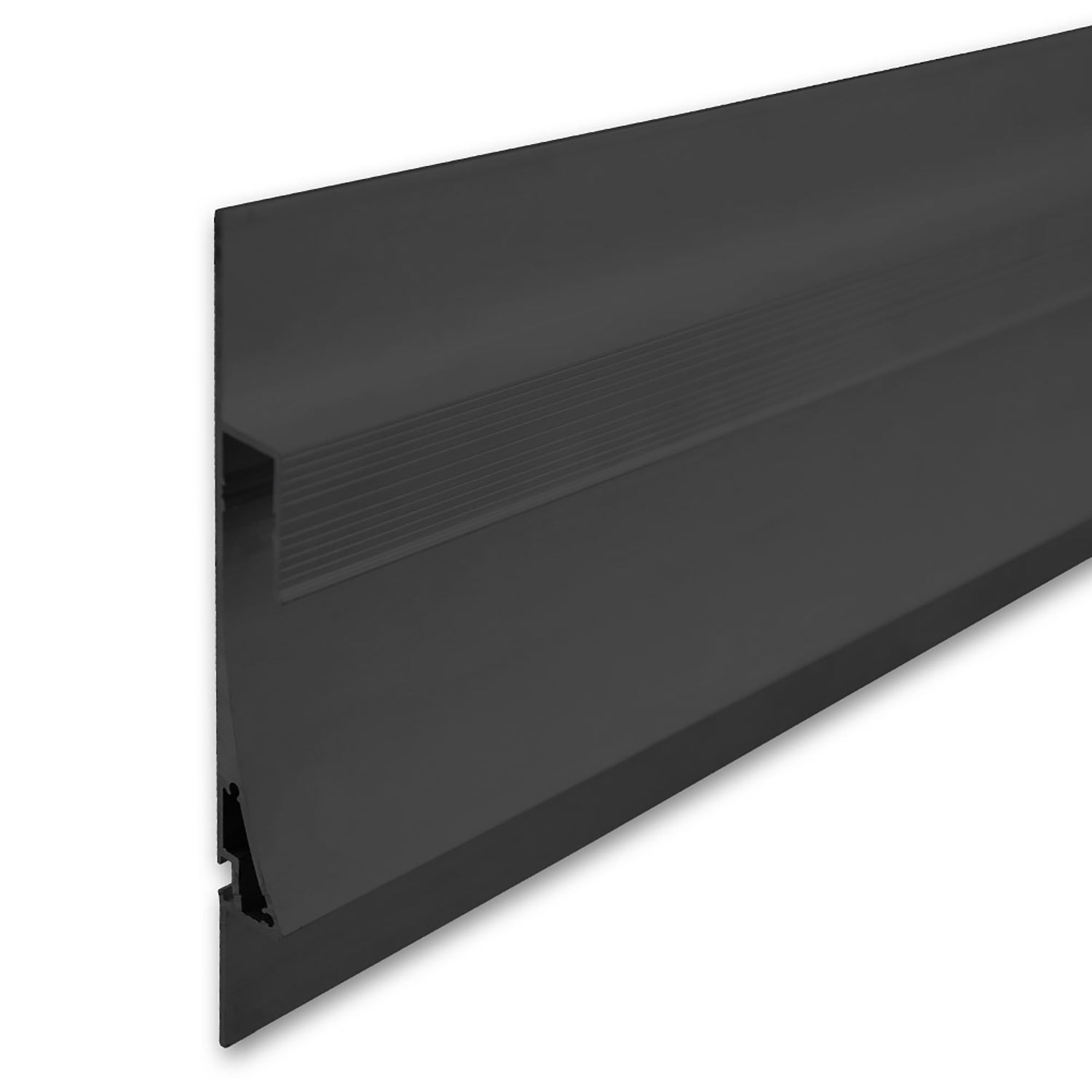 ISOLED LED Trockenbau-Leuchtenprofil Single Curve schwarz pulverbeschichtet 200cm