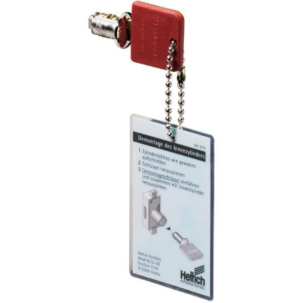 Hettich Prestige 2000 Demontageschlüssel Messing/Kunststoff rot