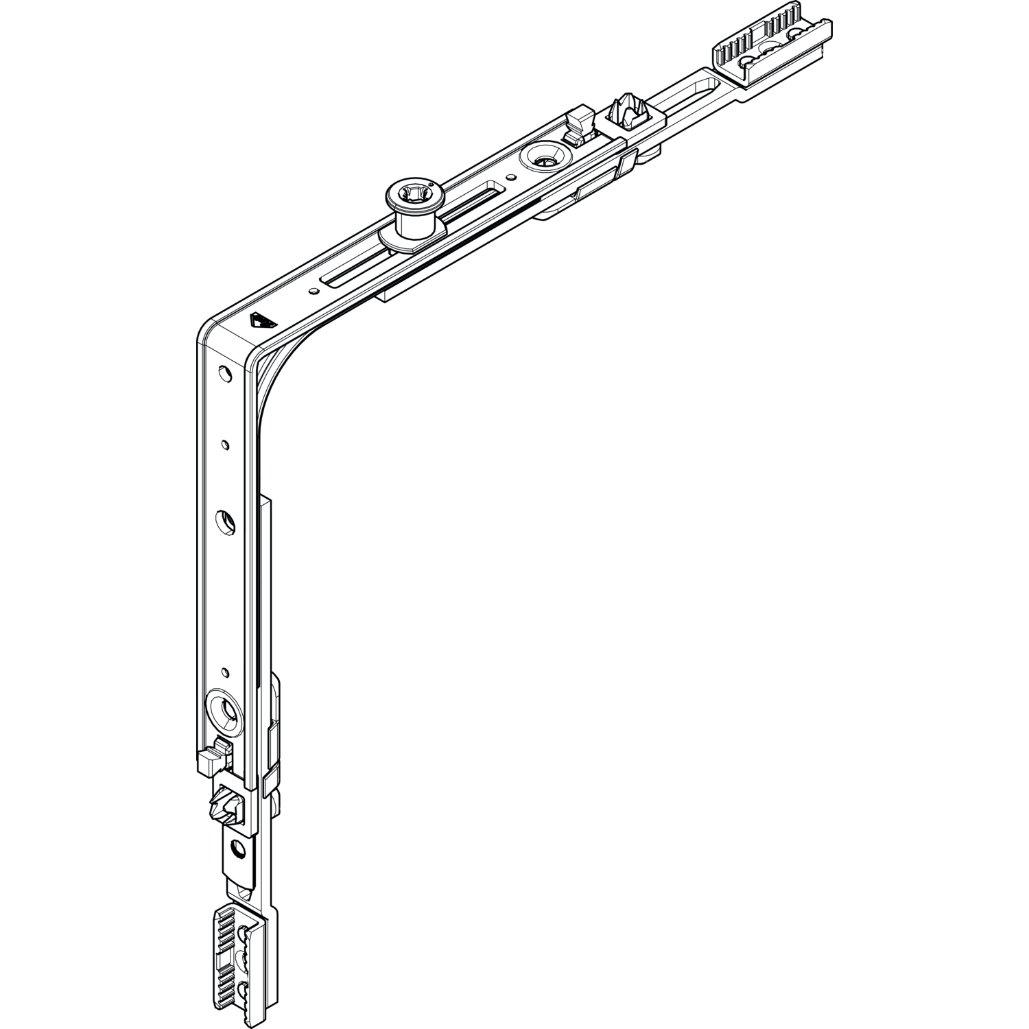 Roto ROTO NT/NX Eckumlenkung Standard 1P-Zapfen silber