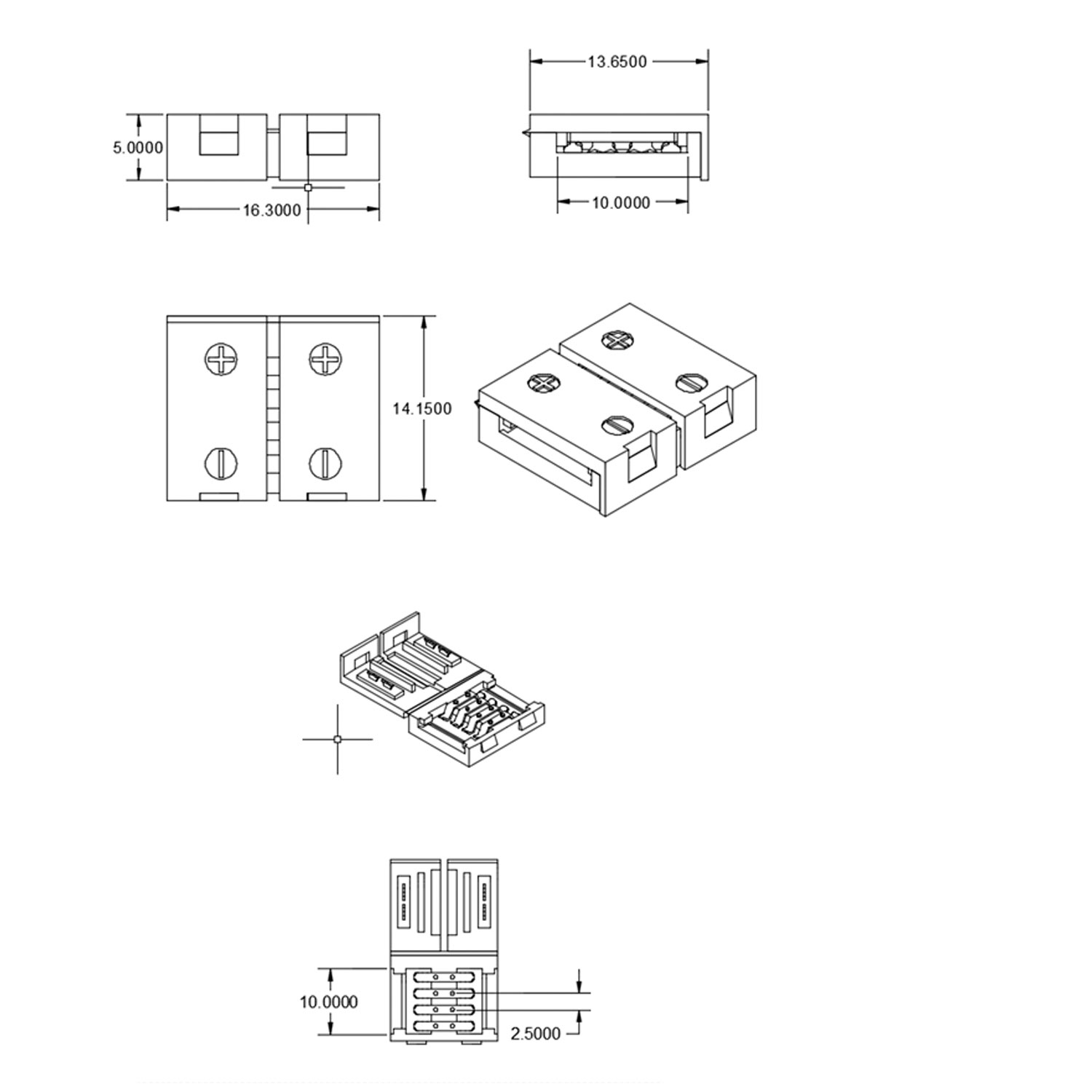ISOLED Clip-Verbinder (max. 5A) C1-410 für 4-pol. IP20 Flexstripes mit Breite 10mm Pitch >12mm