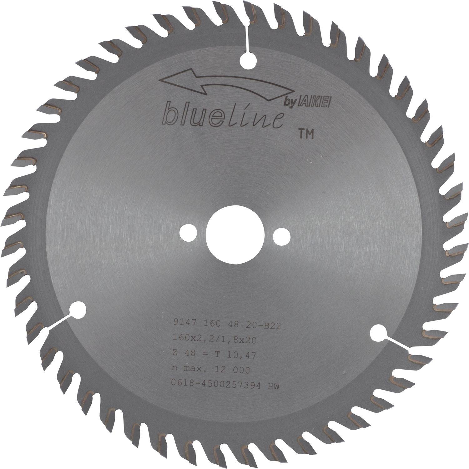 AKE Kreissägeblatt HW ø 160 x 2,2 x 20 mm Z48 Wechselzahn (WZ) positiv