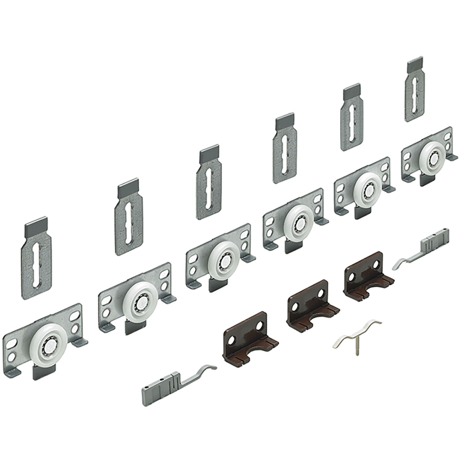 Hettich SlideLine 56 Beschlägegarnitur, TK 40 Kg, 3 türig