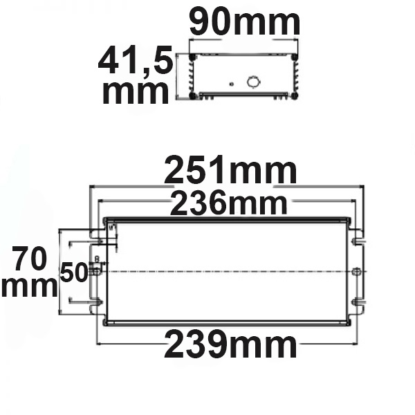 ISOLED LED PWM-Trafo 48V/DC 0-400W 1-10V dimmbar IP67