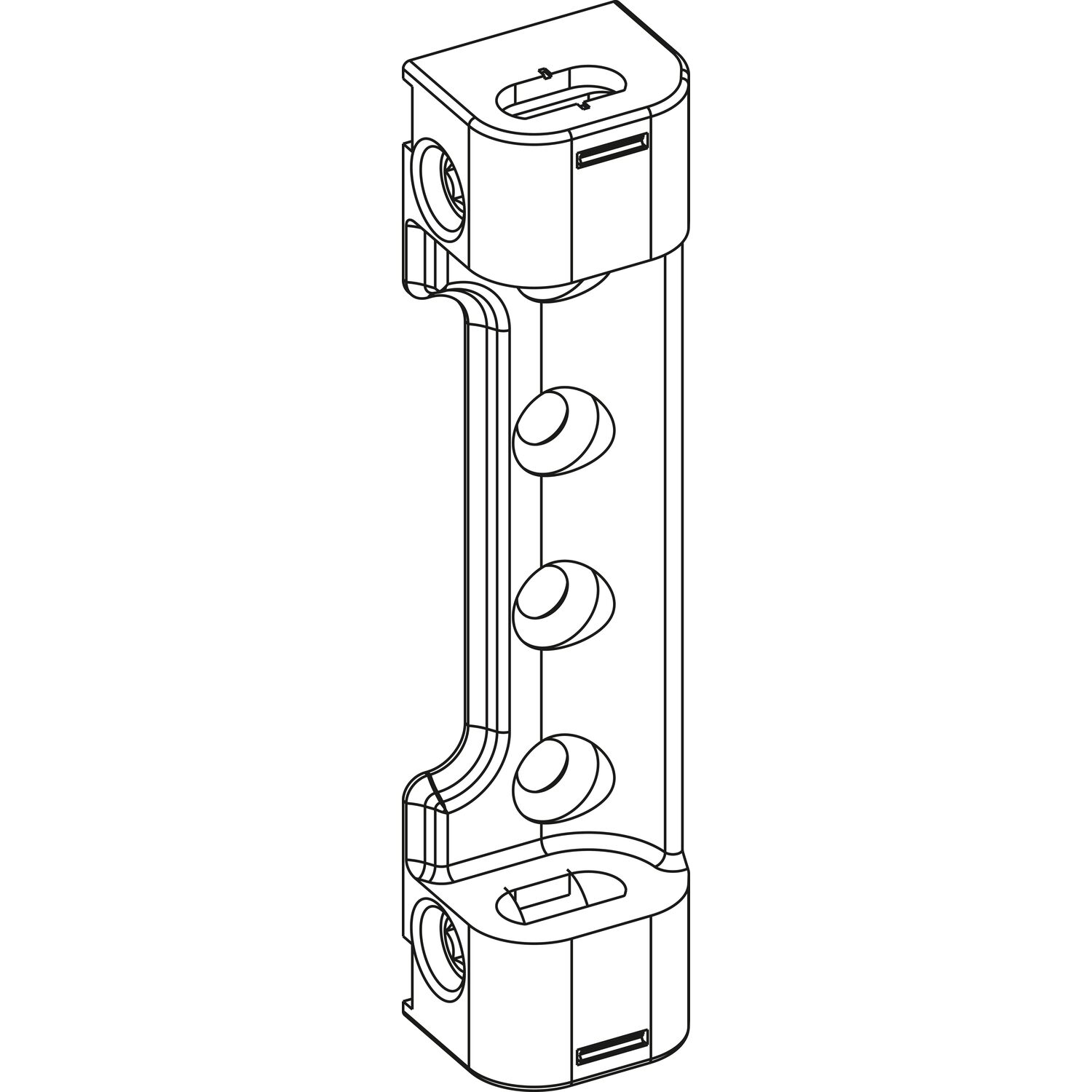 Roto ROTO NX Axerlager P6/100 seitenverstellbar PVC 2 Bohrzapfen 6 mm silber