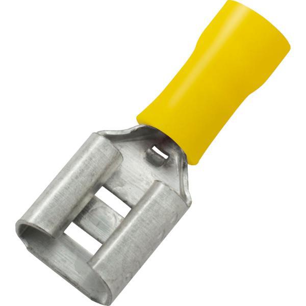 Flachsteckhülse 6,3x0,8 Querschnitt 2.5 - 6 mm² isoliert blau