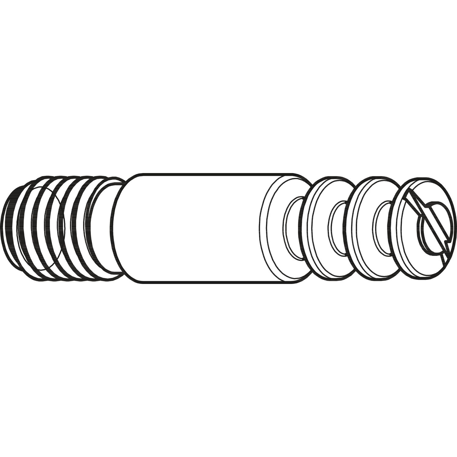 Einfachbolzen, M8x11, Länge 39 mm, Zamak vernickelt