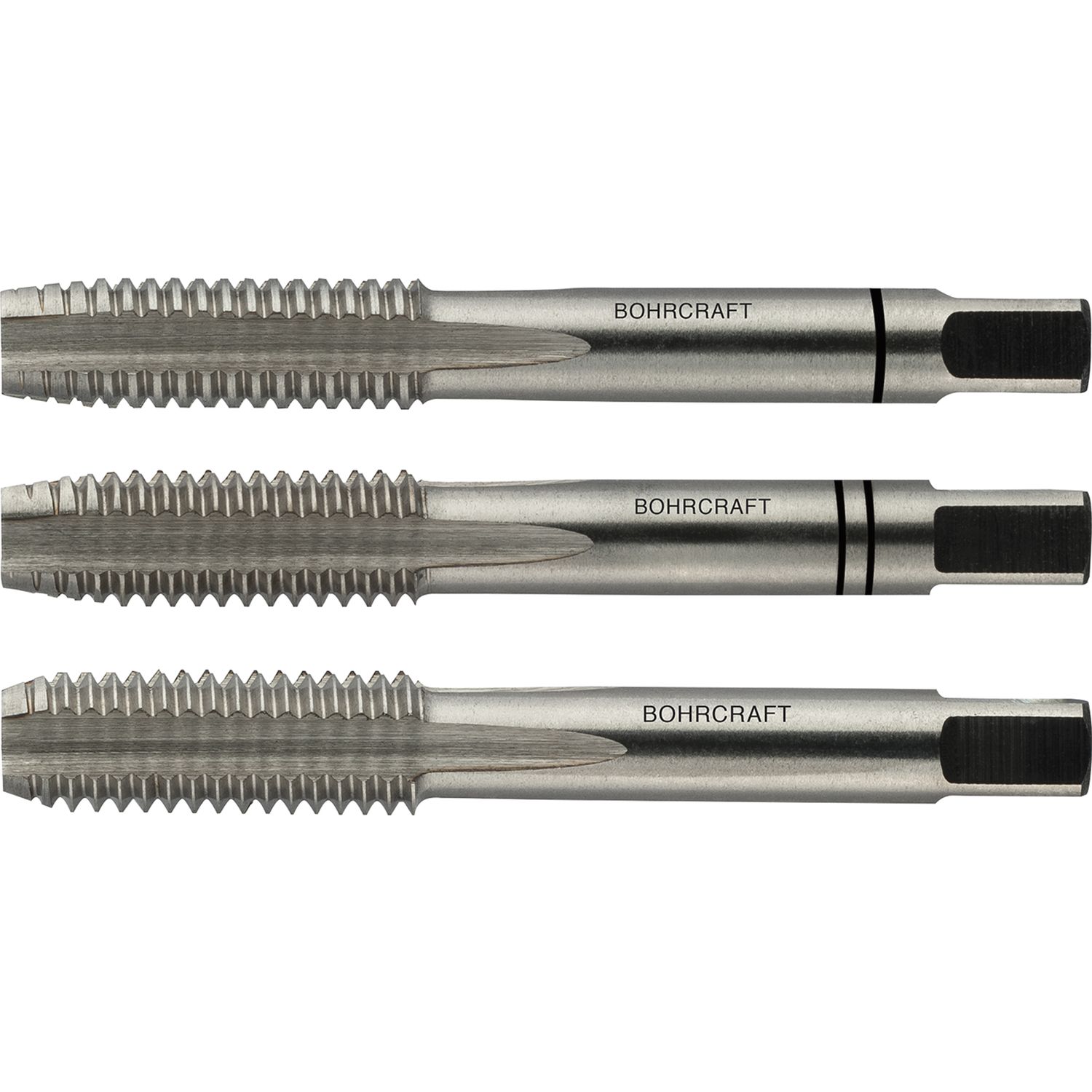 Bohrcraft Hand-Gewindebohrer-Satz HSSG DIN352 6H Gewindegröße M 3,5