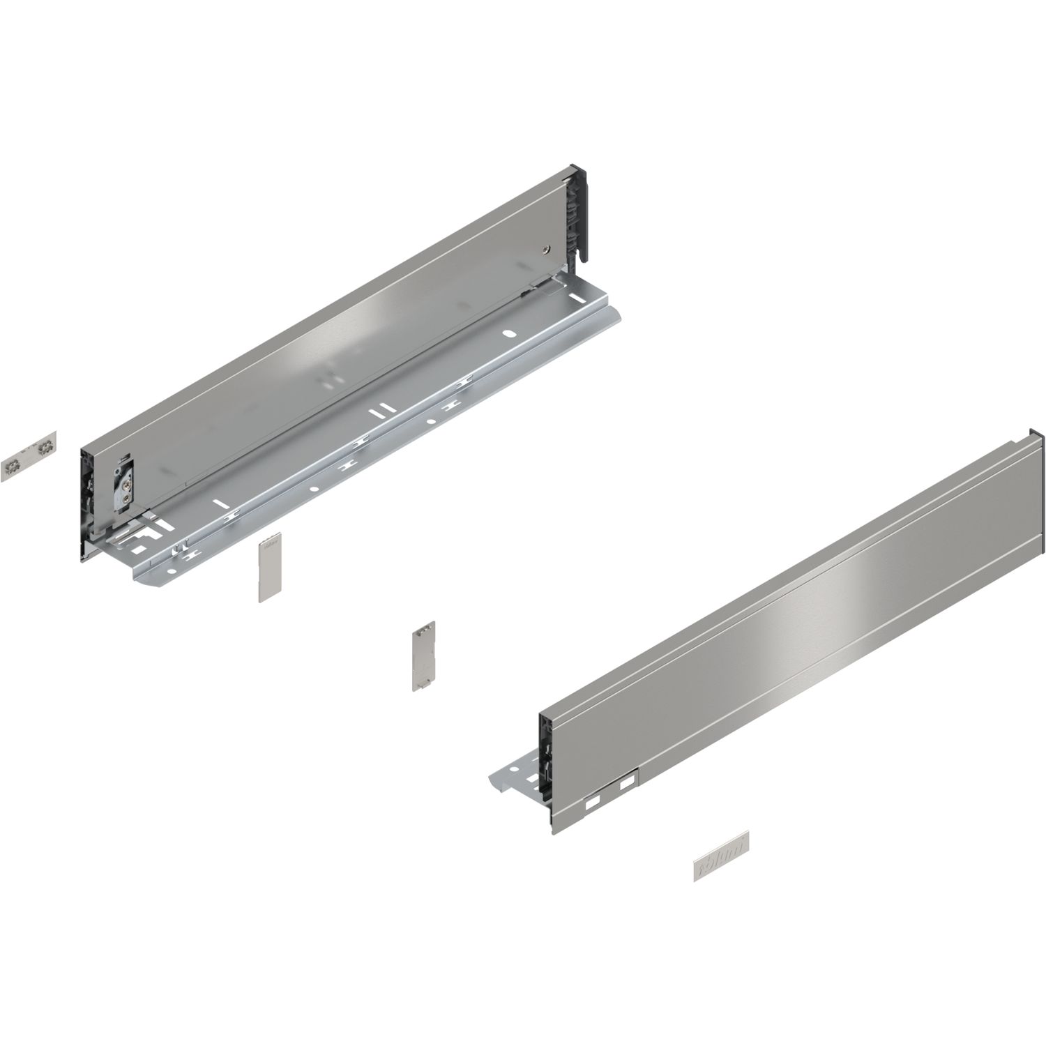 blum LEGRABOX pure SET Höhe M, TIP-ON, 40kg, NL 300, INOX