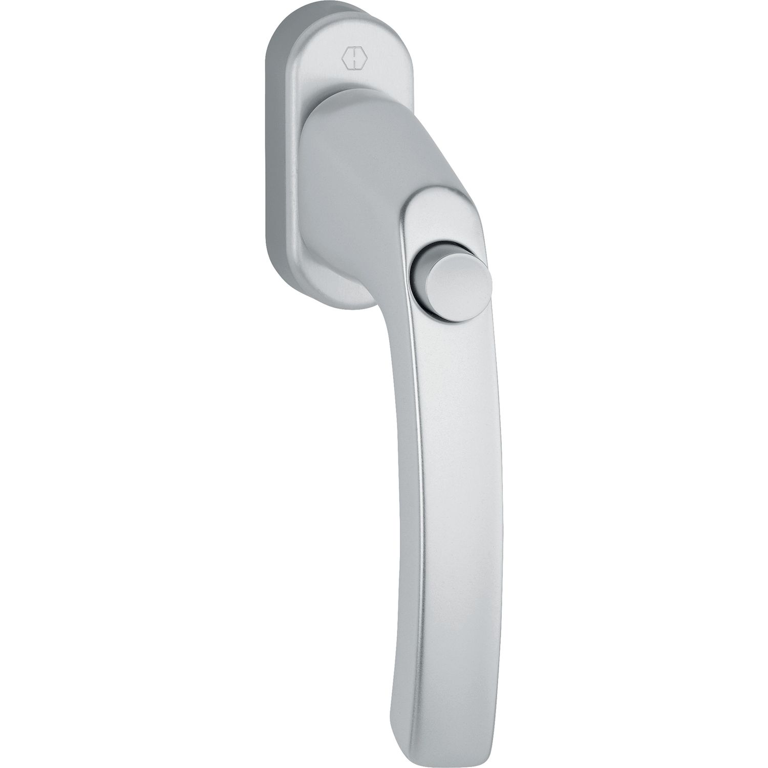 Hoppe Fenstergriff LIÈGE Druckknopf Vierkant 7x40mm Alu silber eloxiert