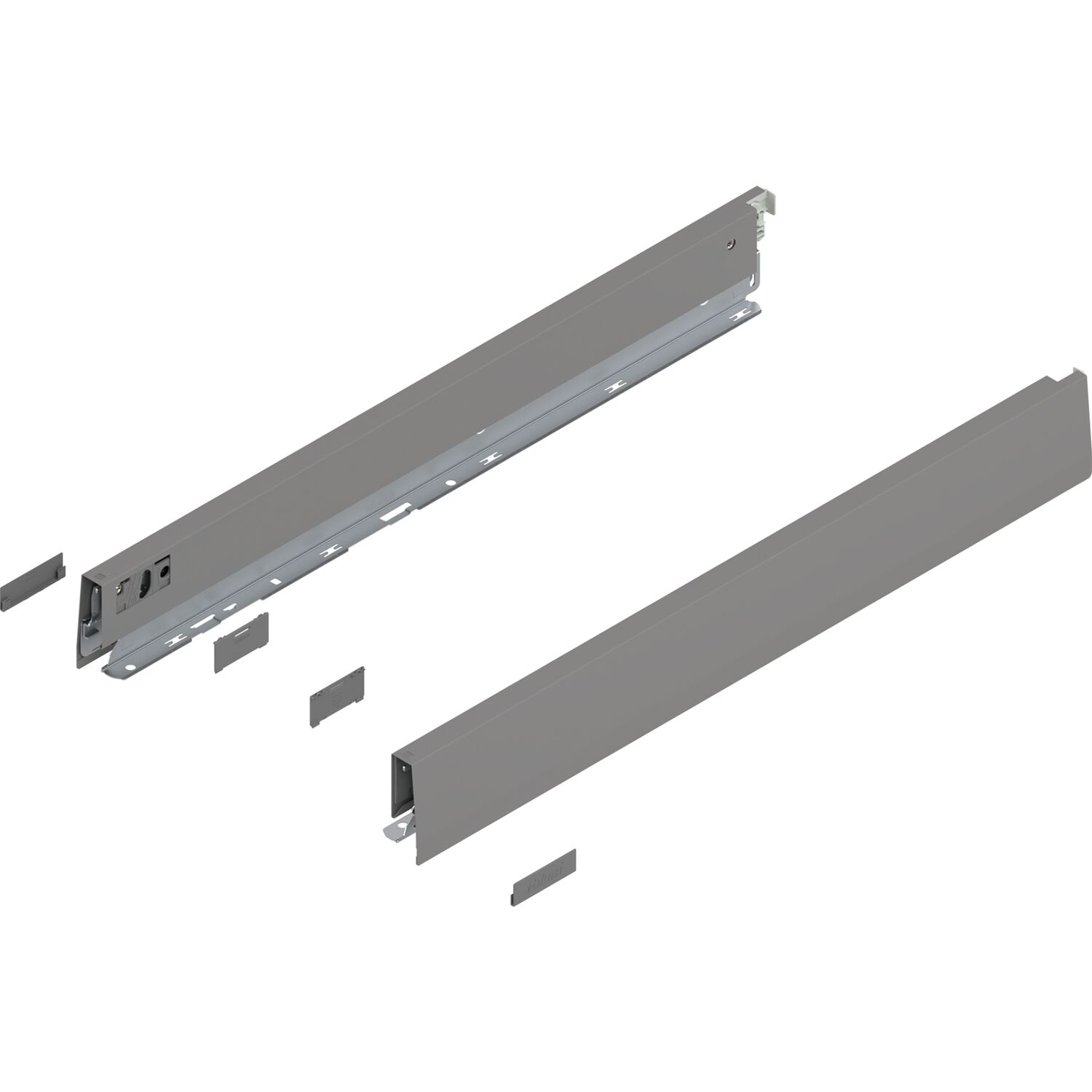 blum MERIVOBOX SET Höhe N, BLUMOTION B, 40kg, NL 550, Indiumgrau