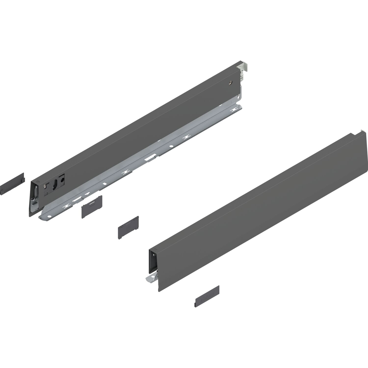 blum MERIVOBOX SET Höhe N, BLUMOTION B, 40kg, NL 450, Oriongrau