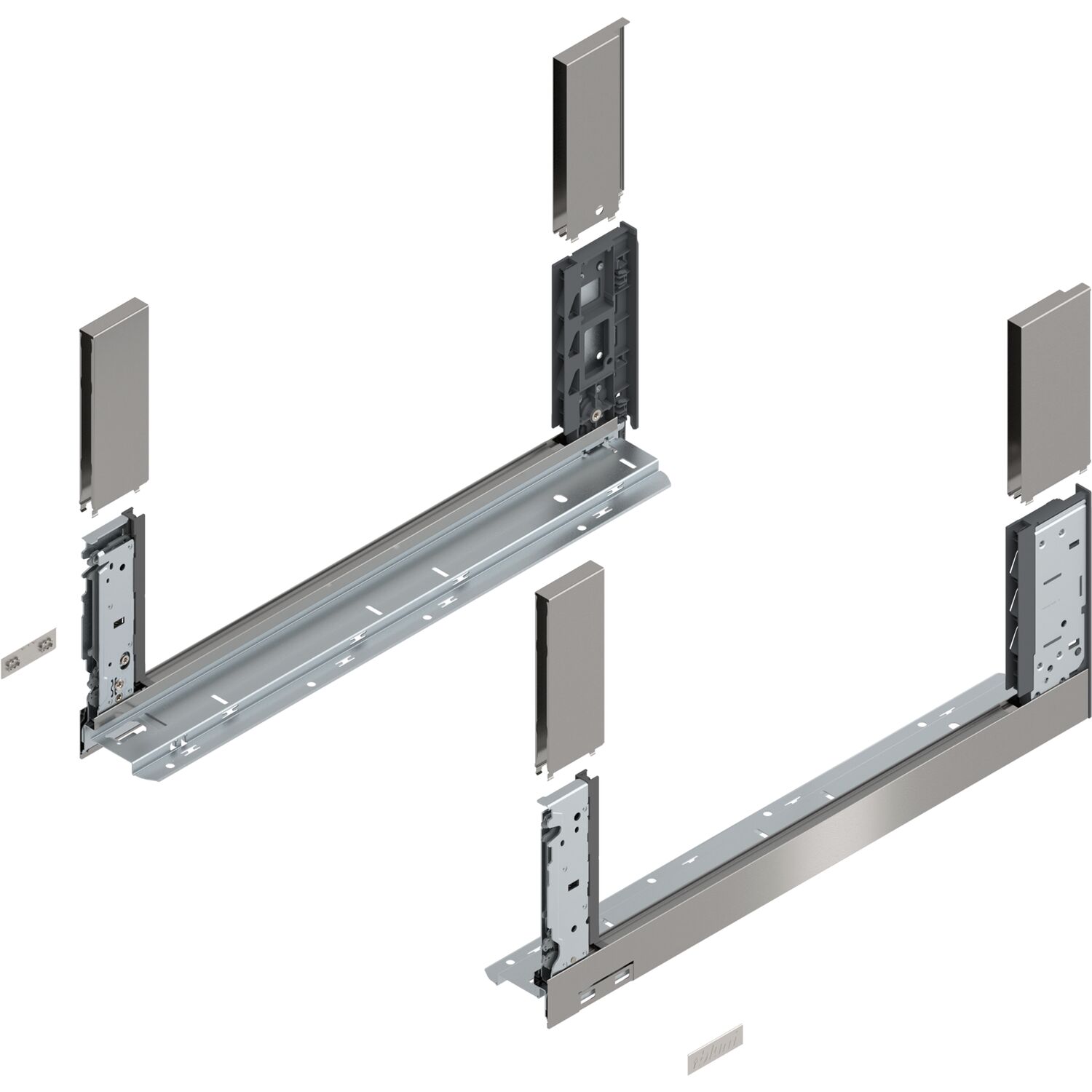 blum LEGRABOX free, Zarge Höhe C, NL 500, Inox (Antifingerprint)