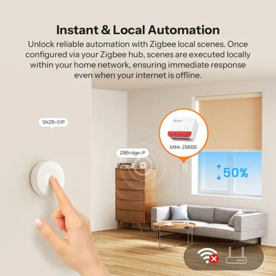 Sonoff Zigbee Intelligenter Rollladen-Schalter MINI-ZBRBS