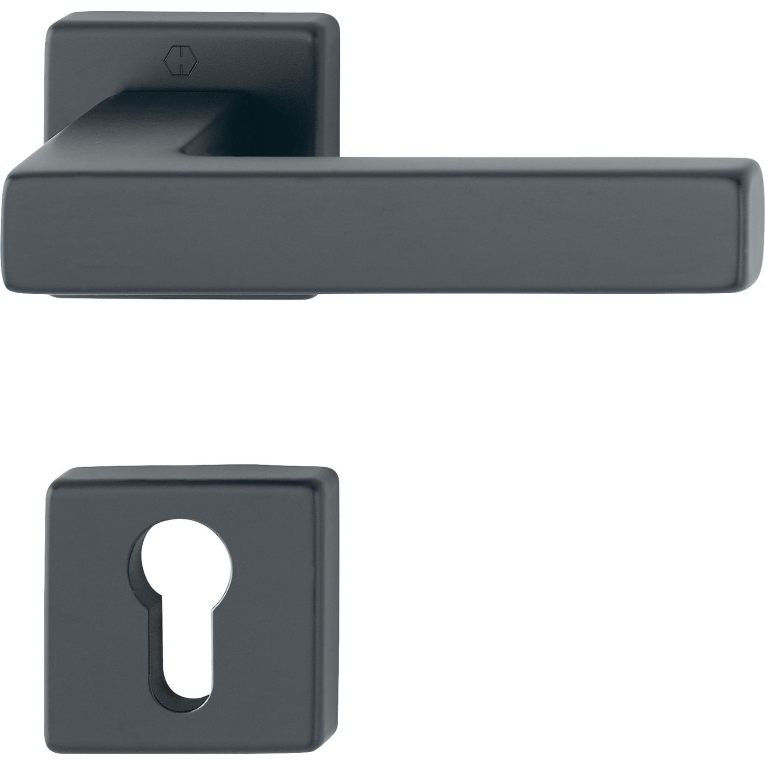 Hoppe HOPPE Drückergarnitur AUSTIN - auf Rosette PZ, TS 37-42 mm, Aluminium schwarz