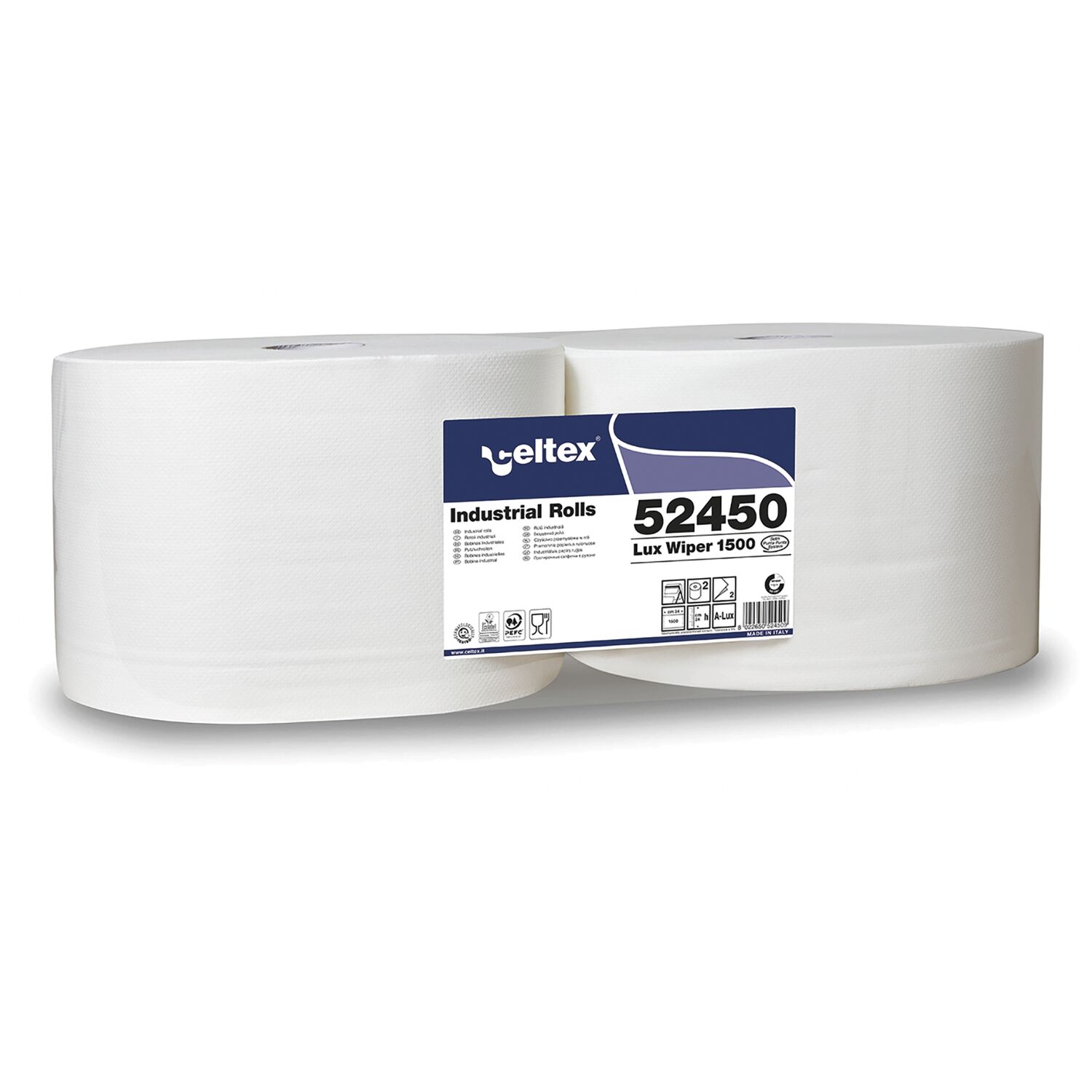 Putzpapier-Rolle weiß 240 mm 2-lagig Packungsinhalt 2 Rollen