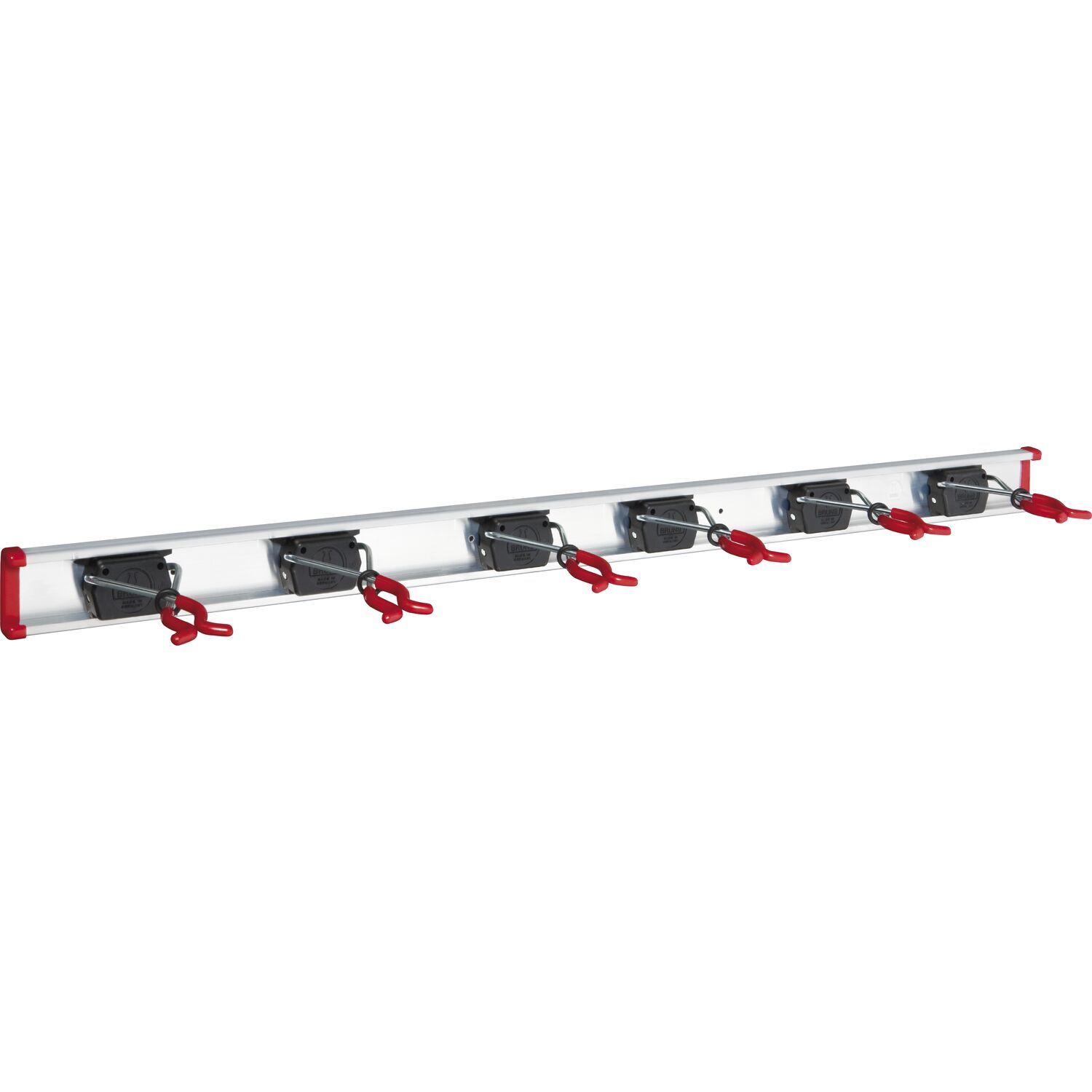 Bruns Alu-Gerätehalterschiene mit 6 Haltern Länge 1000 mm
