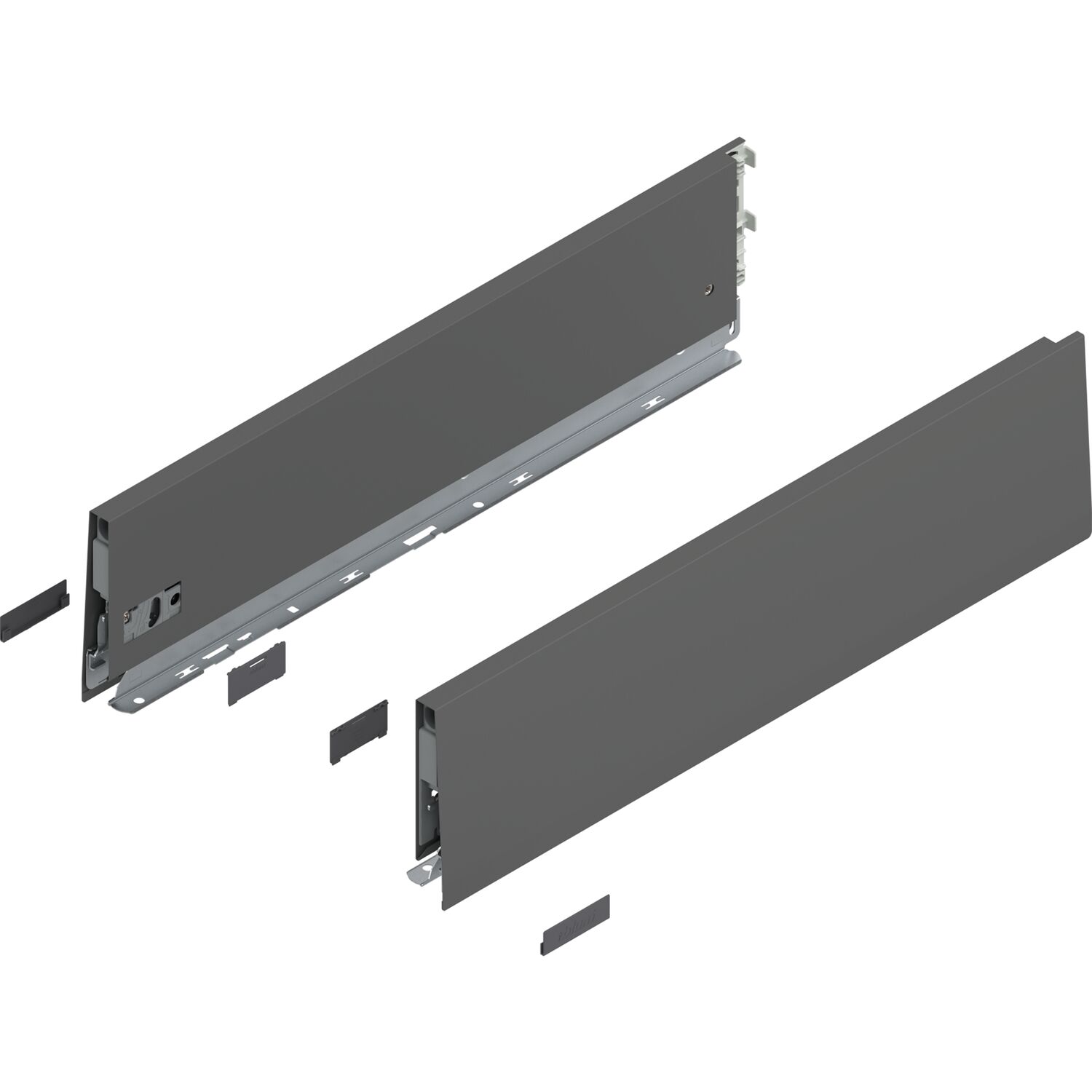blum MERIVOBOX SET Höhe K, BLUMOTION B, 40kg, NL 350, Oriongrau