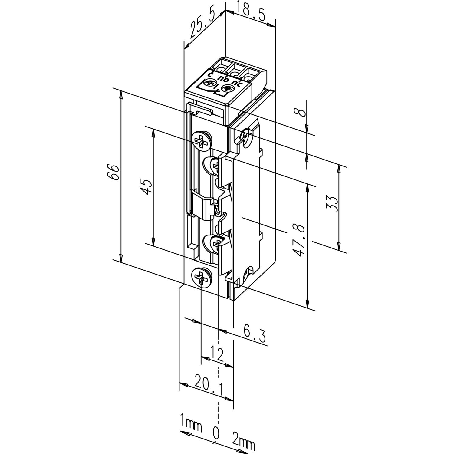effeff Türöffner 138.63 ProFix2 24V DC ohne Schließblech