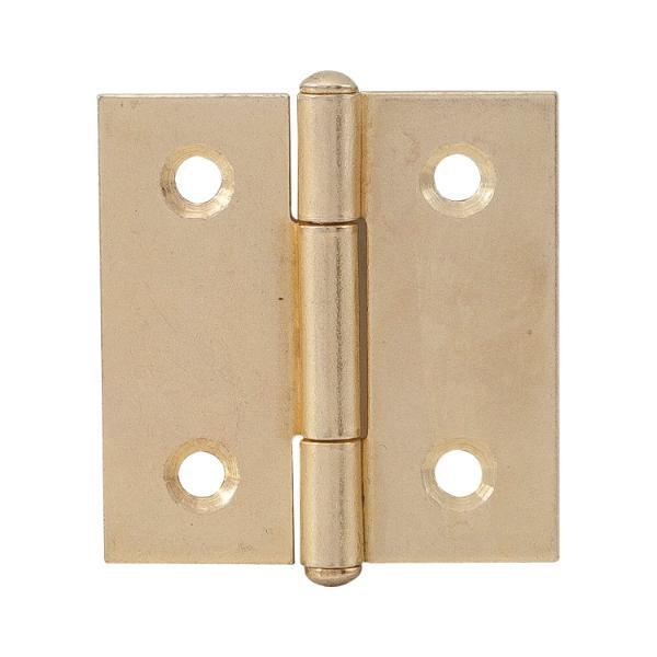 Metalurgia Knopfscharnier - leichte Ausführung 30 x 30 mm, Stahl vermessingt