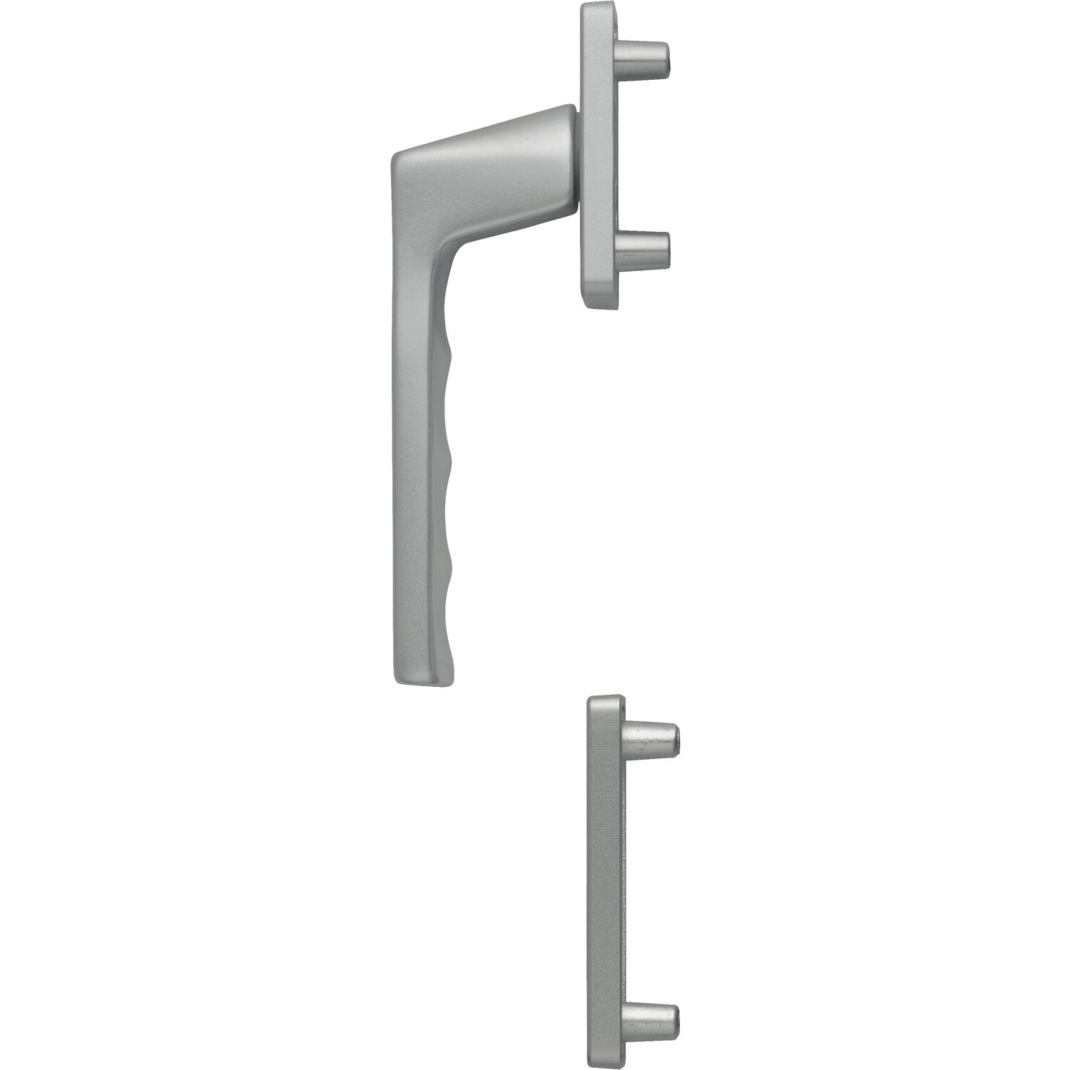 Hoppe HOPPE Fenstergriff-Halbgarnitur TOULON außen hoch, Aluminium Edelstahl Effekt