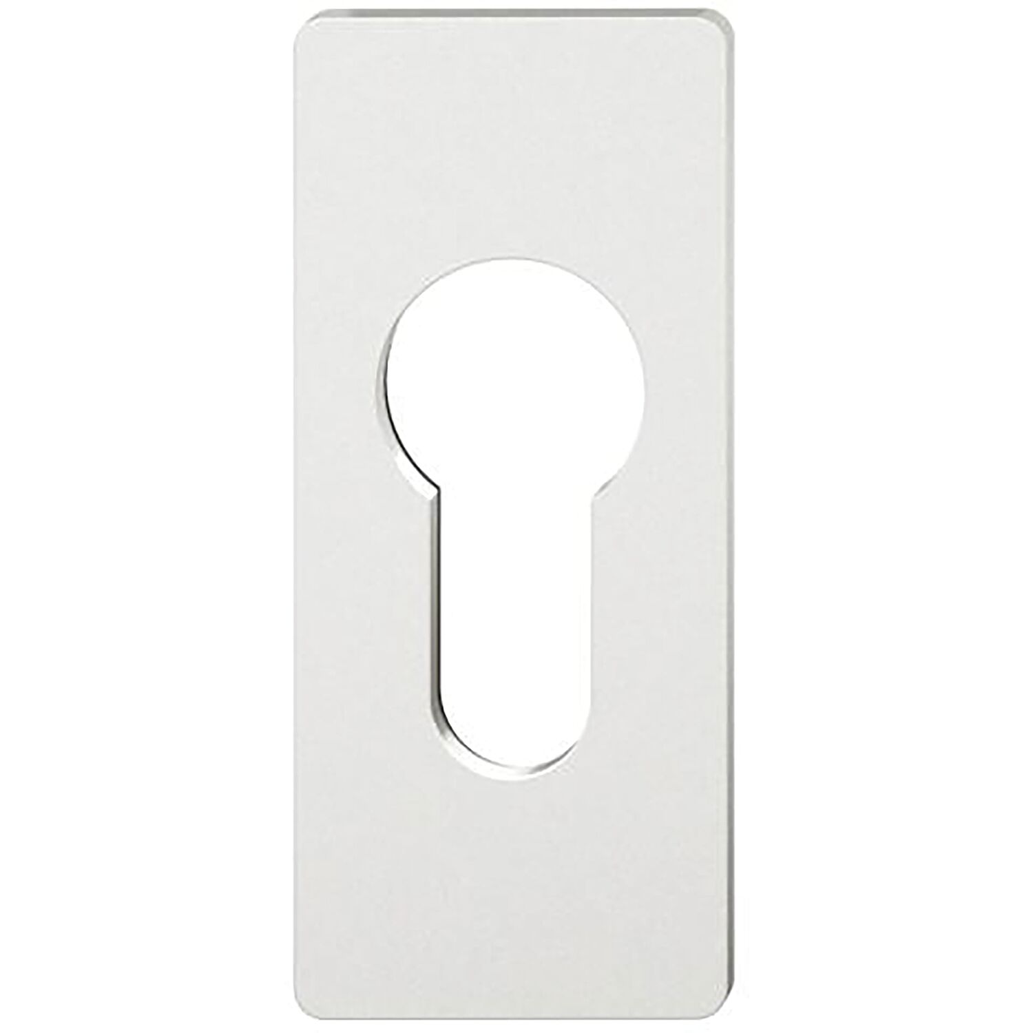 FSB FSB Zylinderrosette 17 1768 eckig zum Aufkleben, 3 mm, Aluminium silber eloxiert