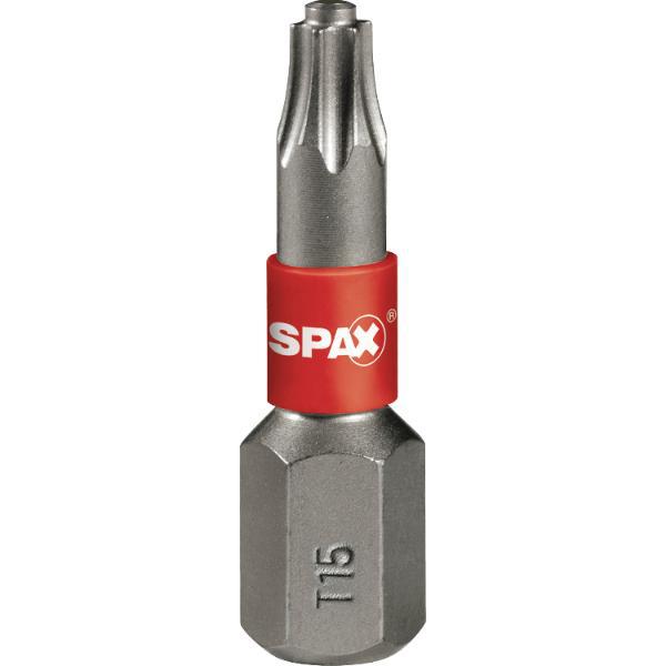 Spax Bit-Einsatz T-Star 1/4"sechskant T15/25 mm Zapfenführung, Inhalt 5 Stück