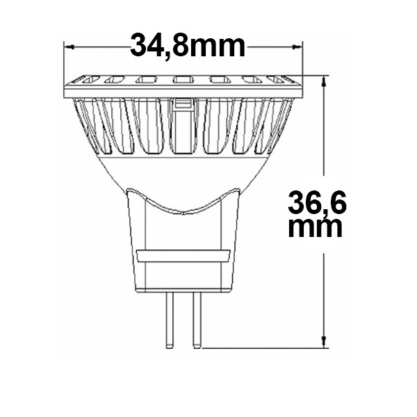 ISOLED MR11 LED 2W diffus 120° warmweiß