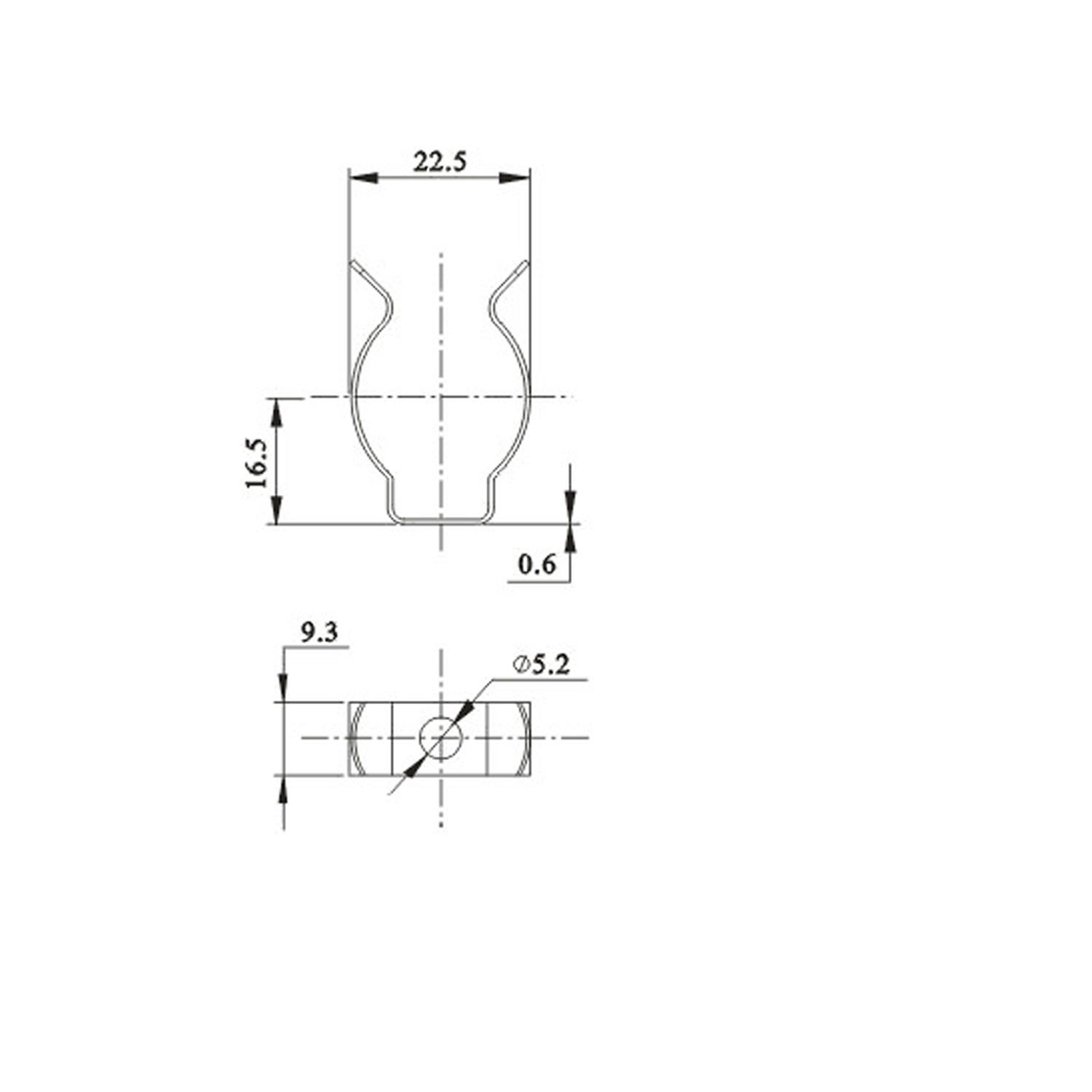 ISOLED Montageclip chrom für T8 Röhre