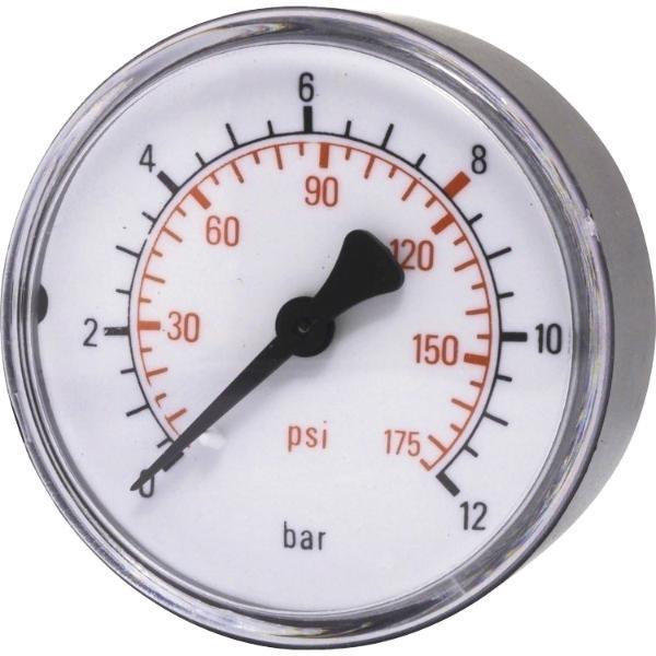 ELMAG Druckluft Manometer 40 mm 0 - 10 bar mit Außengewinde hinten 1/8"