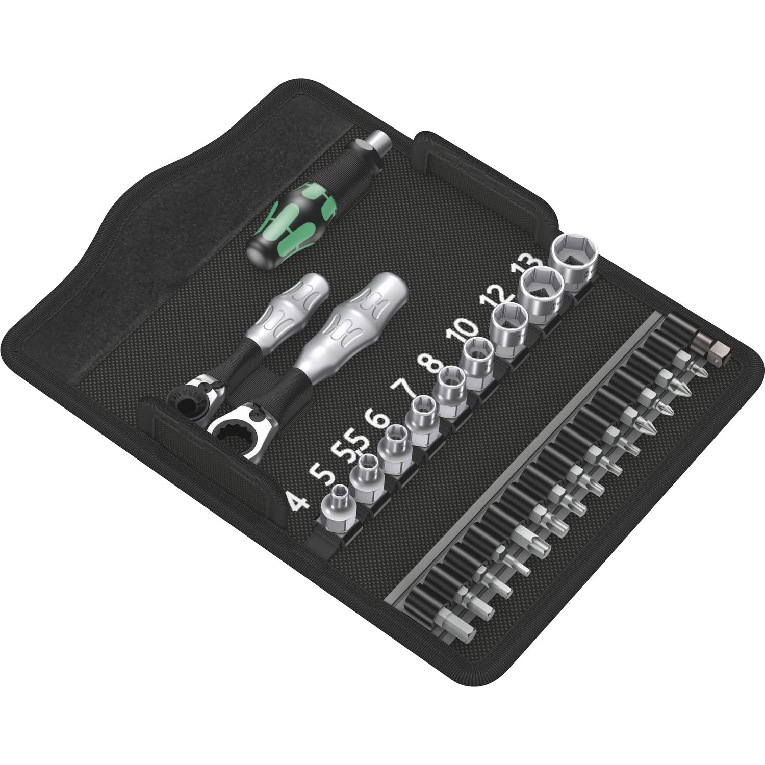 Wera Bit Satz Zyklop Mini 2 Bit Ratsche Phillips/Pozidriv/Torx®/Sechskant 27-tlg