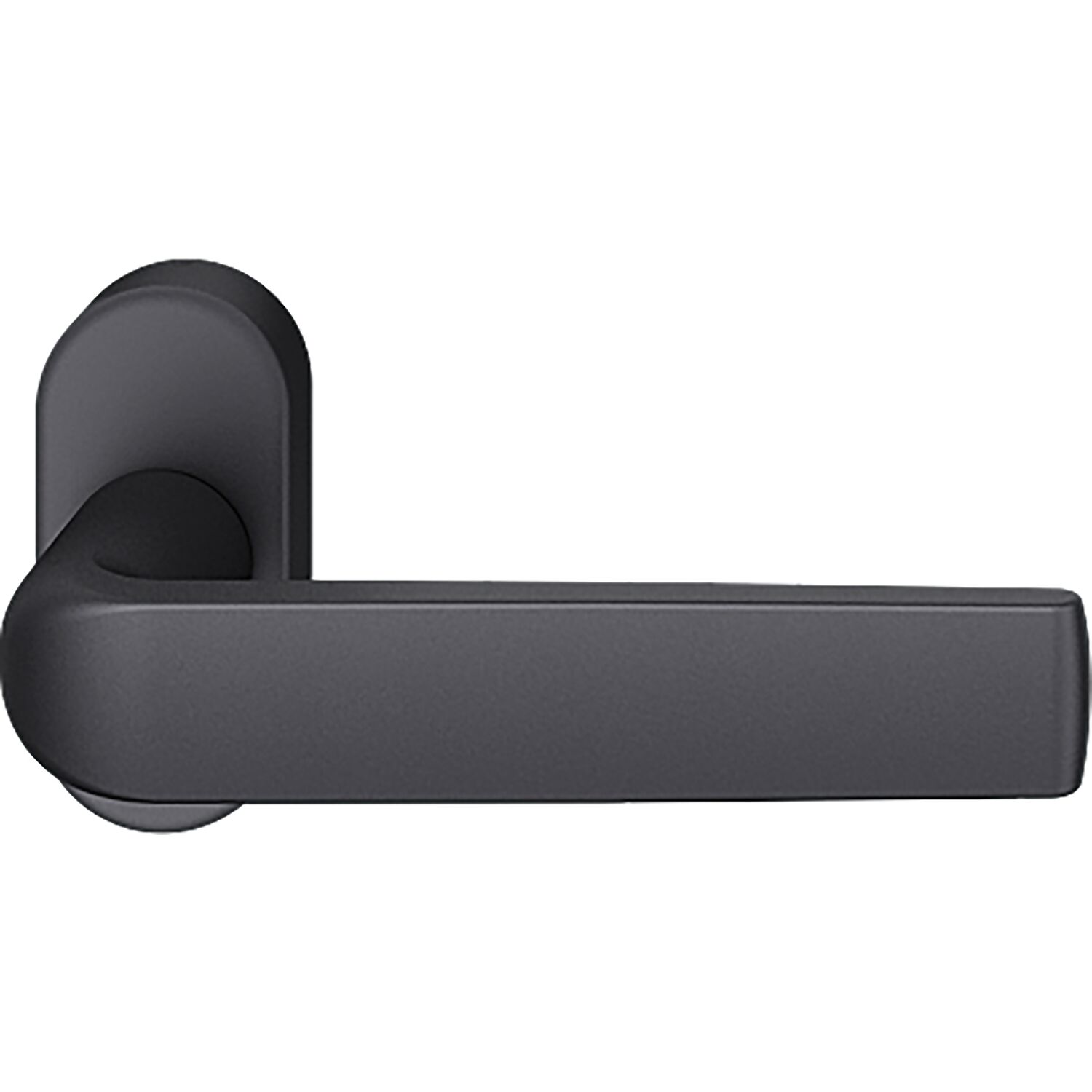 FSB Rahmentürdrücker 09 1267 Hochhaltefeder B ovale Rosette Aluminium schwarz