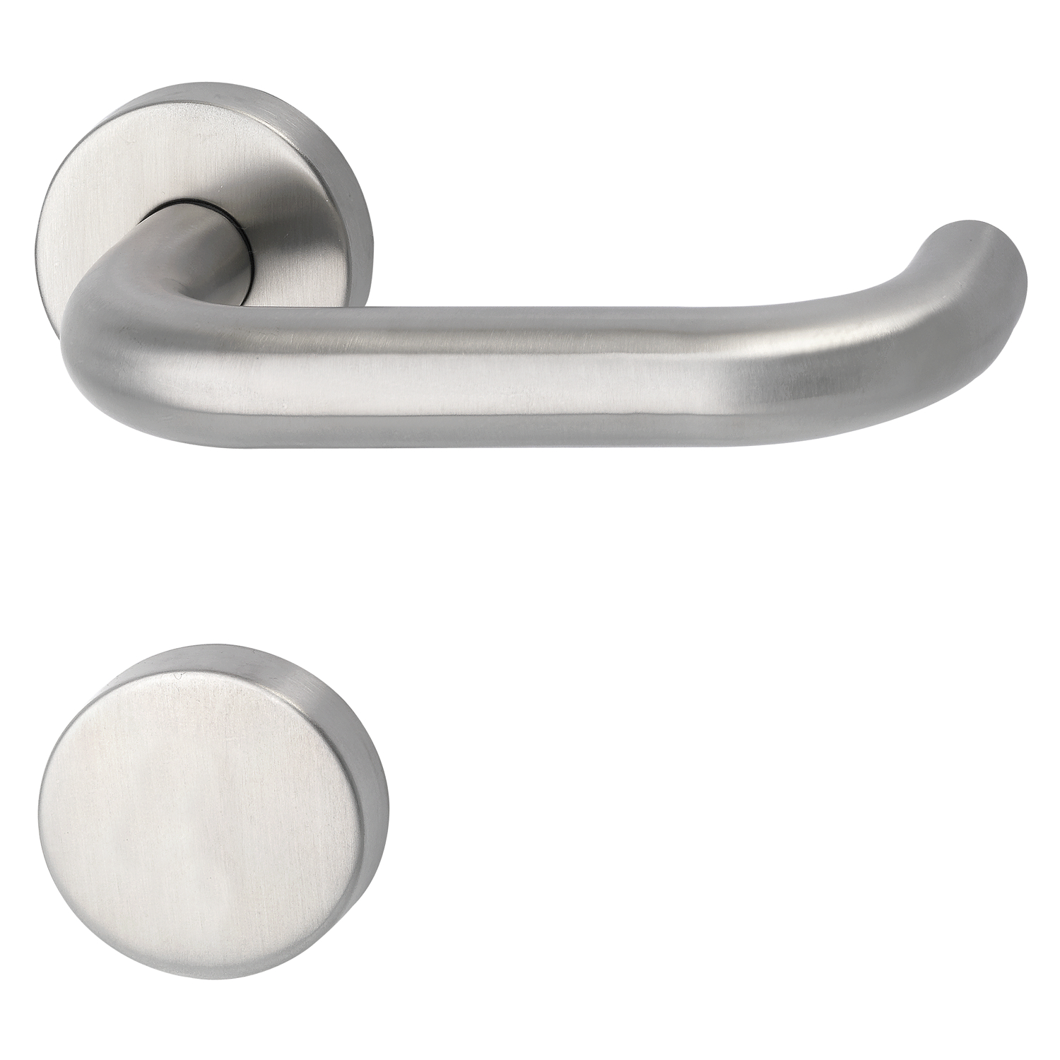 ninka FH-Drückergarnitur HARMONIE mit Blindrosetten BL, 38 - 45, Edelstahl matt