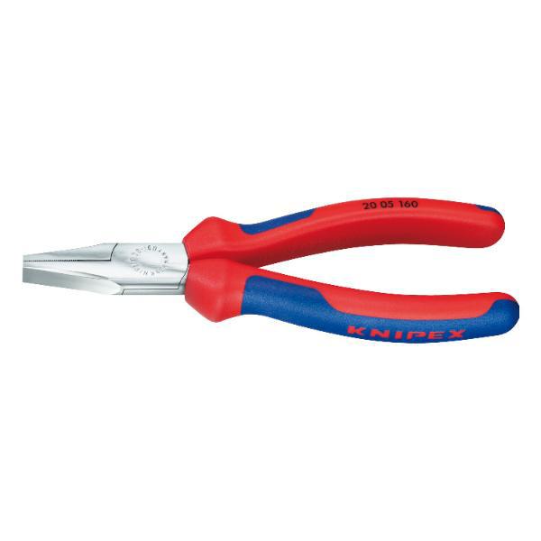 Knipex Flachzange DIN 5745 mit kurzen, flachen Backen 2K-Griff Länge 160 mm