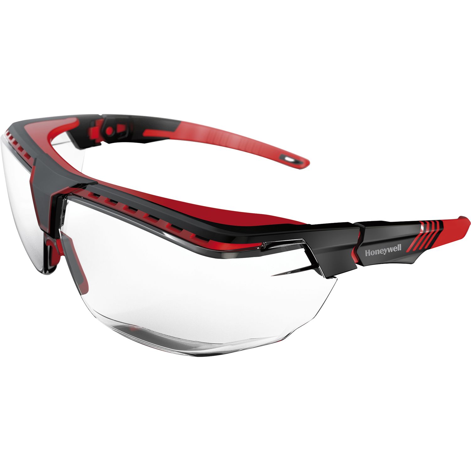 Honeywell Schutzbrille Avatar OTG klare Sichtscheibe Rahmen schwarz/rot ()