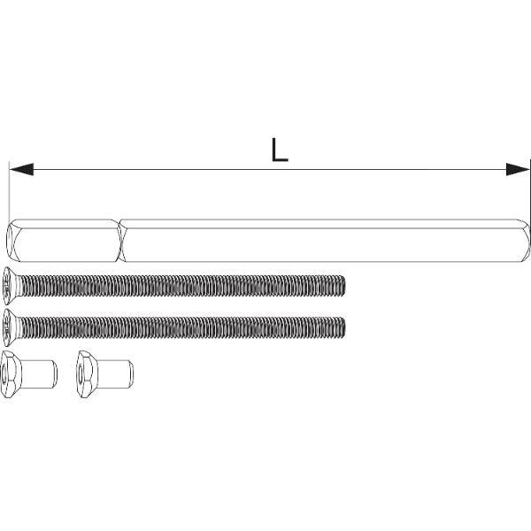 Maco #104831 HS Griffbefestigung-Set für Griff innen/Griff außen Türstärke 58-92mm