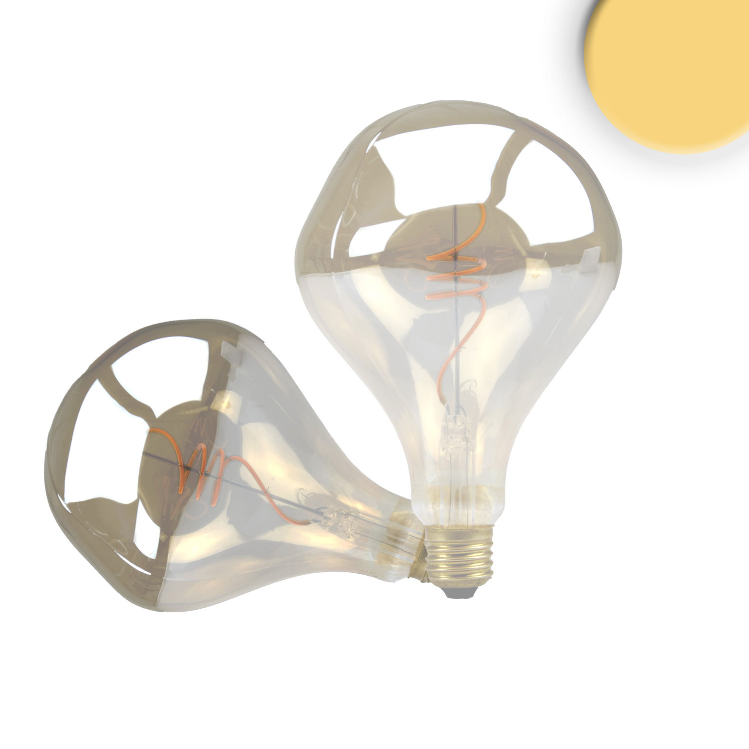 ISOLED E27 Vintage Line LED Roundbulb A125 unregular Smoky 4W 2200K