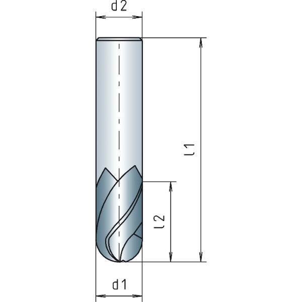 MAYKESTAG VHM-Radiusfräser 20,0 mm kurz Zweischneider
