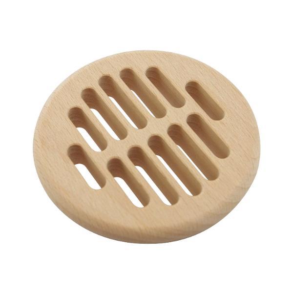 Lüftungsrosette rund 83 mm Buche roh