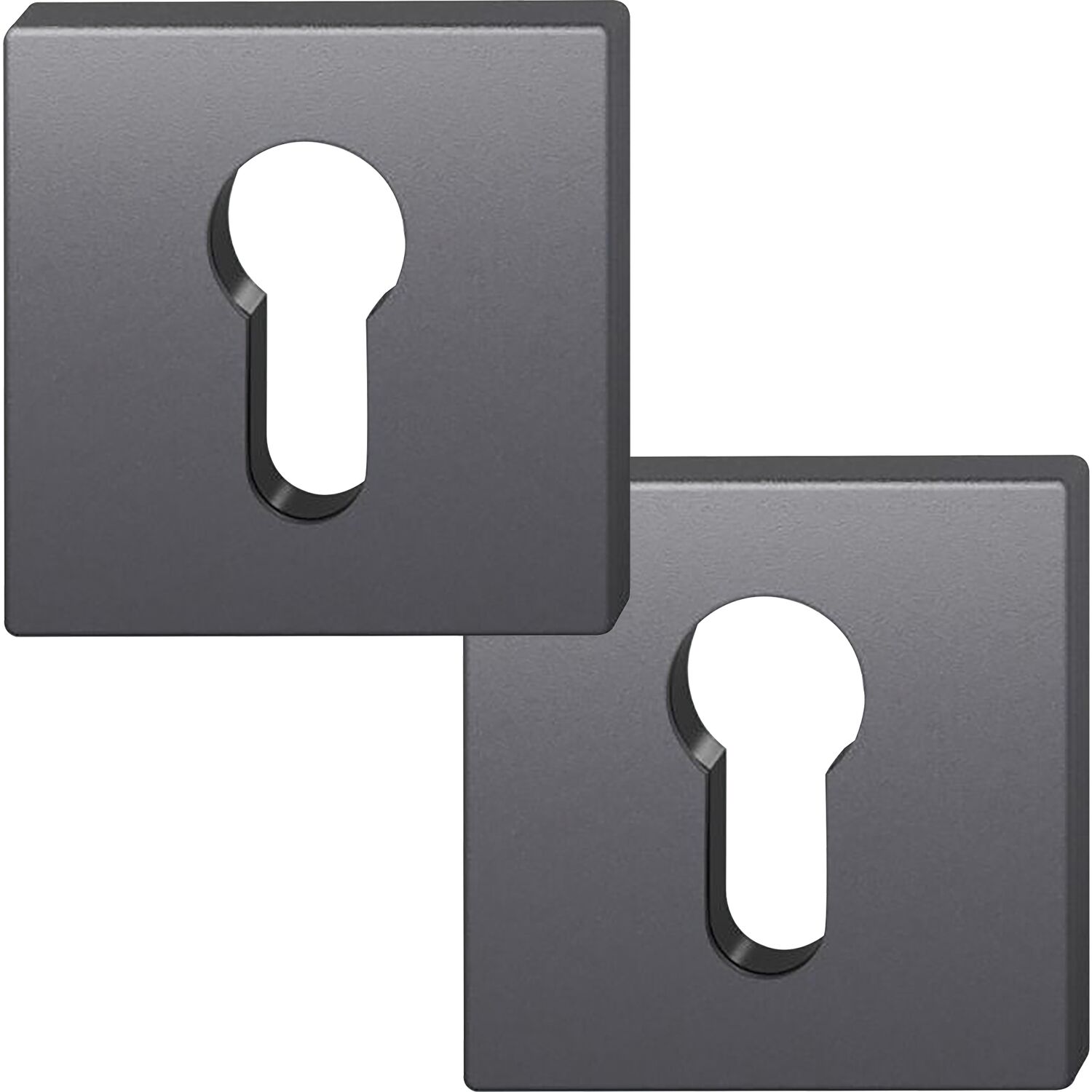FSB FSB Zylinderrosette quadratisch 12 1704 00010 ASL, Aluminium schwarz matt