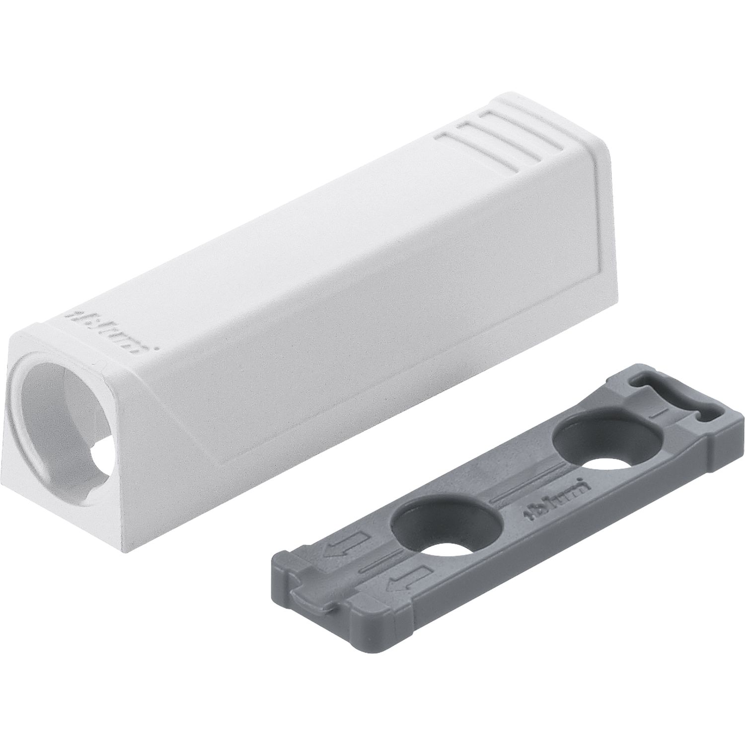 blum TIP-ON gerade Adapterplatte 956.1201, Kurzversion, seidenweiß