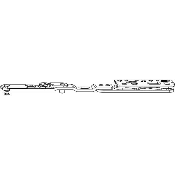 Maco #217720 MACO Drehbandarm POWER 3-flg. Holz/PVC FT30 13V FFB 255-1400 mm silber links
