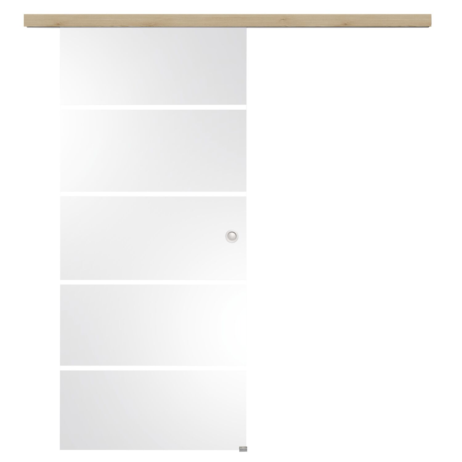 Glasschiebetür Set Sensita 15, 920x2100mm Inlay CPL Achat Muschelgriff silber