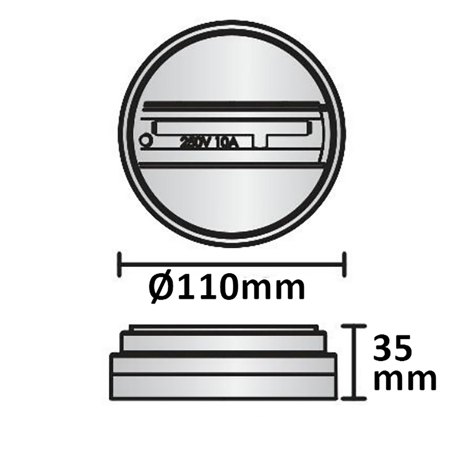ISOLED Monotrack-Aufbauadapter für Schienenstrahler weiß 1-Phase